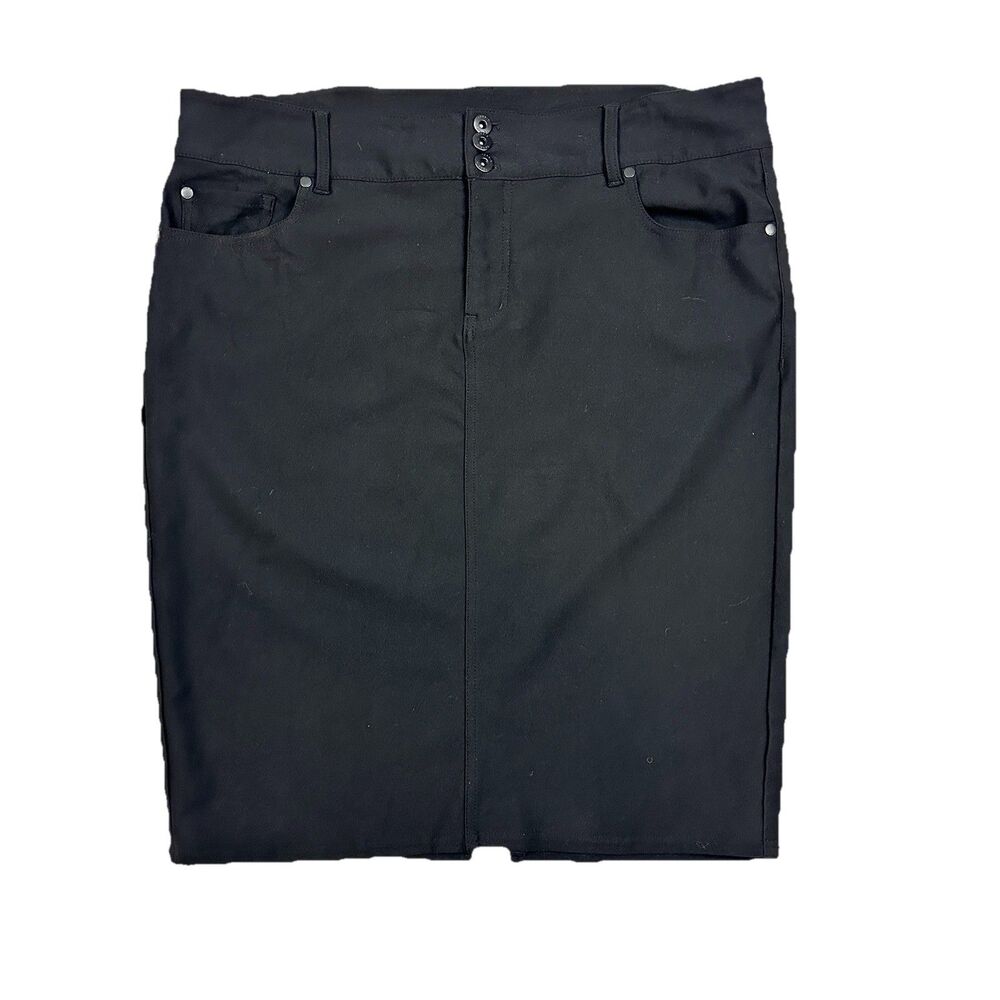 Torrid Women's Plus Sz 20 Black Ponte Knit Pencil Skirt Classic Office